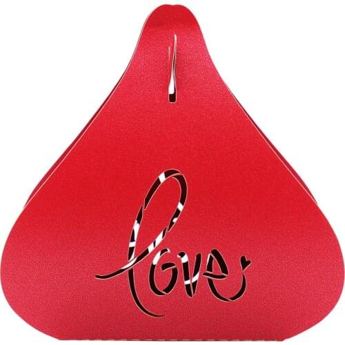 10pcs Heart Design Hollow Love Paper Box Red Candy Box Chocolate Packaging Party Favor Gift Boxes Pink Green Wedding Decoration