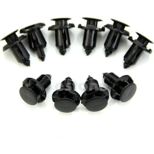 QILEJVS 10Pcs 9mm Hole Nylon Rivet Fastener Fender Retainer Push in Clips for Honda
