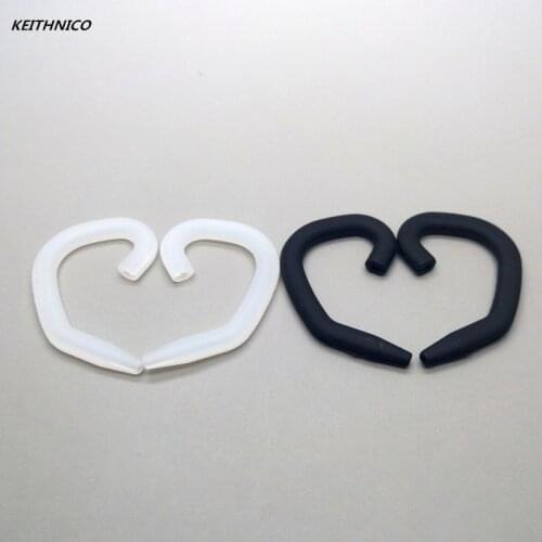 KEITHNICO 2Pair Earphone Silicone Earhook Ear Hook Loop Headphone Clip Hanger Agrafe Earpod Hang On Ear for round Cable