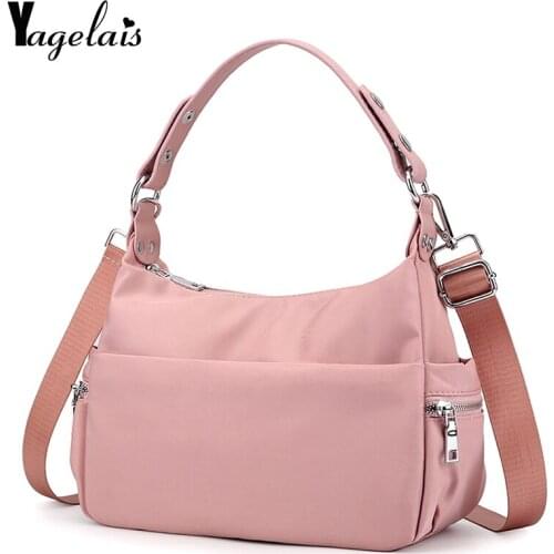 2020 Water Release Nylon Cloth Crossbody Bags For Women Dual-use Canvas Shoulder Bag Top-Handle Tote Handbags Large