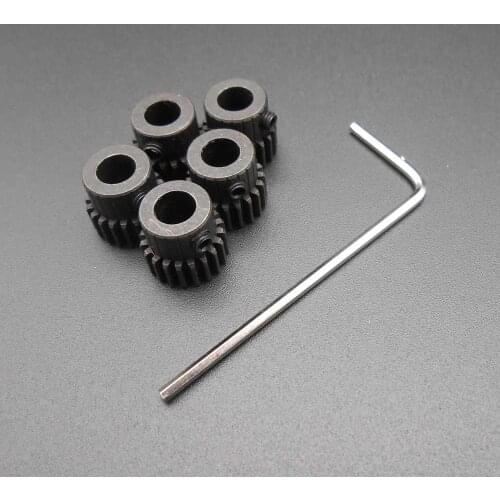 5Pcs NEW 0.5M 20T Apetrure 5MM Steel Metal Gear Alloy 0.5 Modulus 20 Teeth DIY Accessorie For 775 Motor Shaft 10MM X 11MM FD248