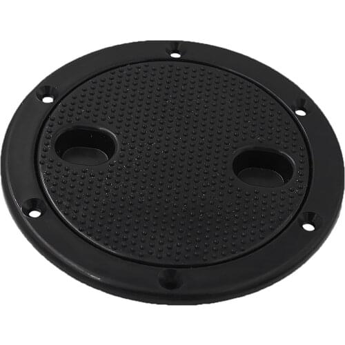 6 Inch 163mm Black Circular Non Inspection Hatch Screw Out Deck Plate for