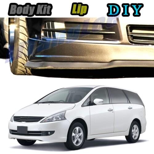 Car Bumper Lip Front Spoiler Skirt Deflector For Mitsubishi Grandis / Space Wago 2003~2011 Car Modified Body Kit VIP Hella Flush