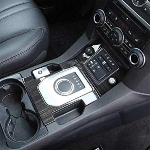 For Land Rover Discovery 4 2010-2016 Center Console Gear Shift Frame Panel Cover Trim Dark Ash ABS Chrome