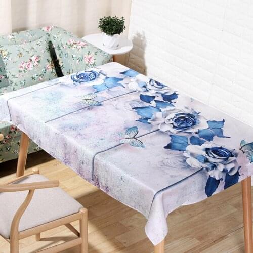 Chinese style Classical pastoral table cloth cotton and linen printing home banquet table cloth
