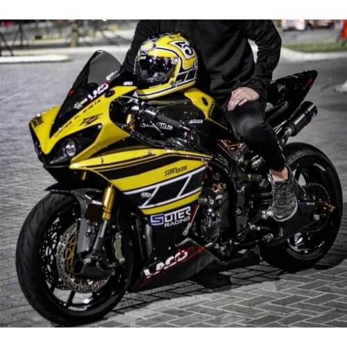 Motorcycle Fairings Kit Fit For Yzf R1 2009 2010 2011 2012 Bodywork Set High Quality ABS Injection Yellow Black LACO