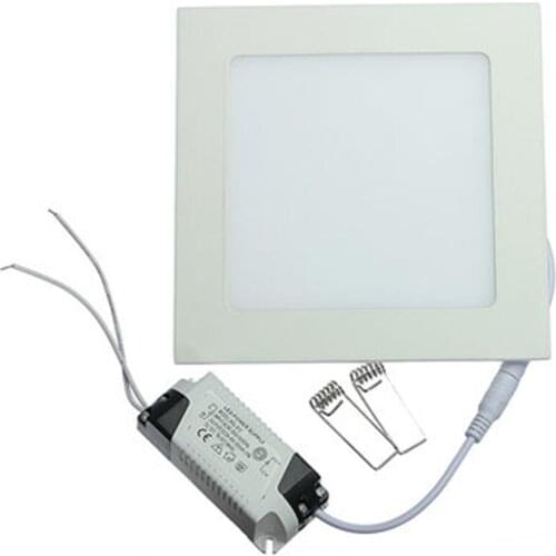 20pcs 9W Square LED Panel Light Recessed Ceiling Light with driver 85-265V Warm White/Natural White/Cold White DHL Free Shipping