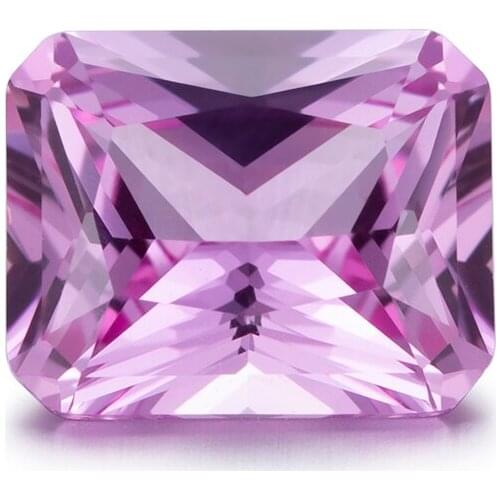 Lab Grown Pink Sapphire Gemstone Octangle Czochralski Method 7