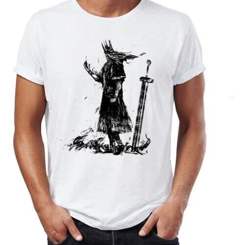 Summer Mens T-shirt Soul Of Cinder Lord Lord Gwyn Dark Souls Gaming Awesome Artwork Print Tshirt Tees Tops Harajuku Streetwear