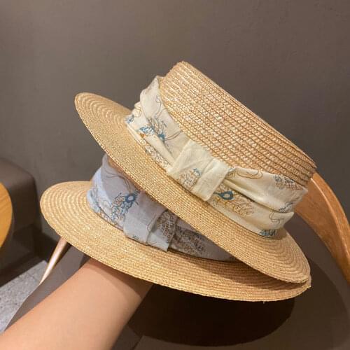 Fashion New Spring Handmade Fine Straw Color Ribbon Lady Fedoras Cap Women Leisure Panama Jazz Hat Chapeu Feminino UV Protection