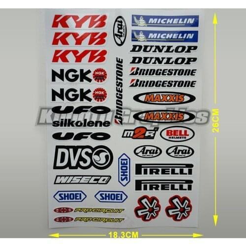 Aftermarket MX Stickers Motorcycle Décor Decals Sponsor Logos for Helmets, Dirt Bike, Forks, ATV, UTV, Sport Bike, Motorbike
