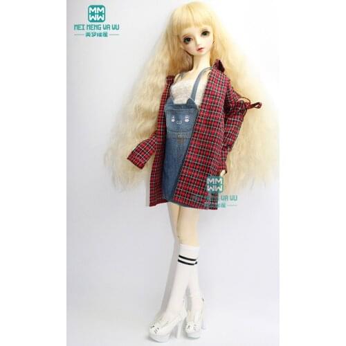 BJD doll clothes girl dress for 1/3 BJD doll fashion qualities Casual denim dress Cardigan