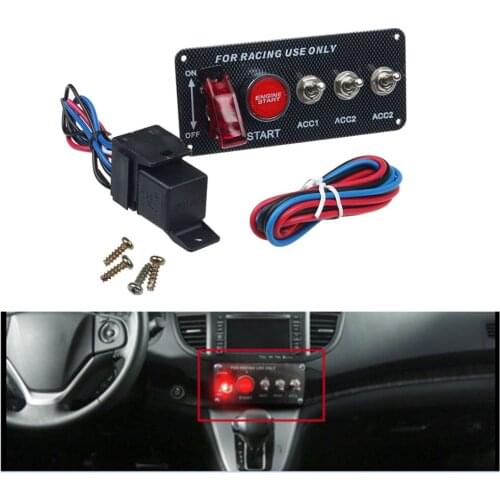 Car Engine Start Switch Panel Engine Start Push Button 5 Toggle Switch