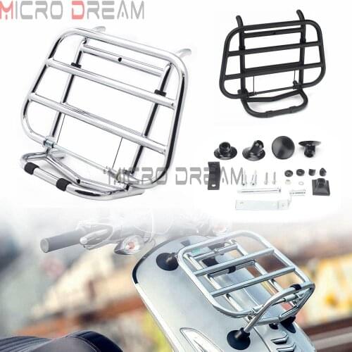 Stainless Steel Motorbike Front Luggage Rack Shelf Support Bracket Holder for Vespa Sprint 150 2017 Primavera 150 2015-2019 2018