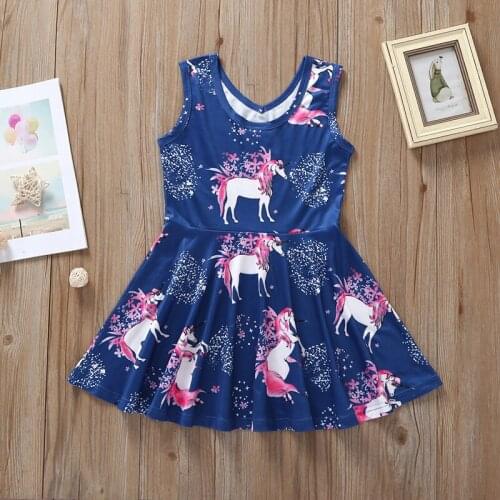 2020 Hot Girls Fantasy Wildebeest Sleeveless Dress Cool and Comfortable Summer Kids
