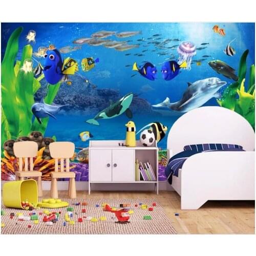 Custom photo wallpaper 3d wallpaper for walls 3 d Dreamy childrens room dreamy underwater world childrens room murals decor