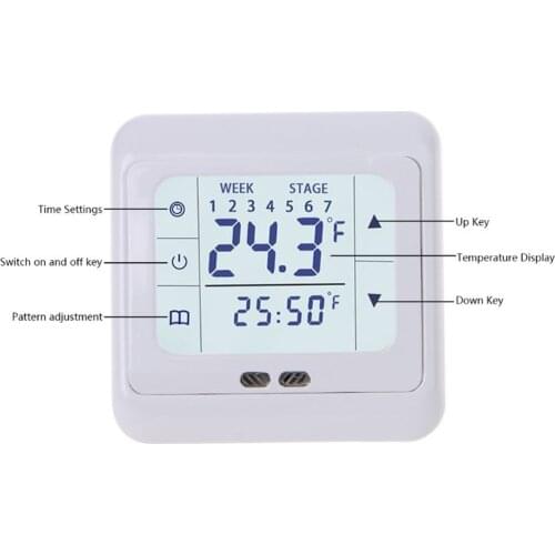 Programmable Digital Thermoregulator Touch Screen Room Heating Thermostat Underfloor Heating for Floor Electric Heating System