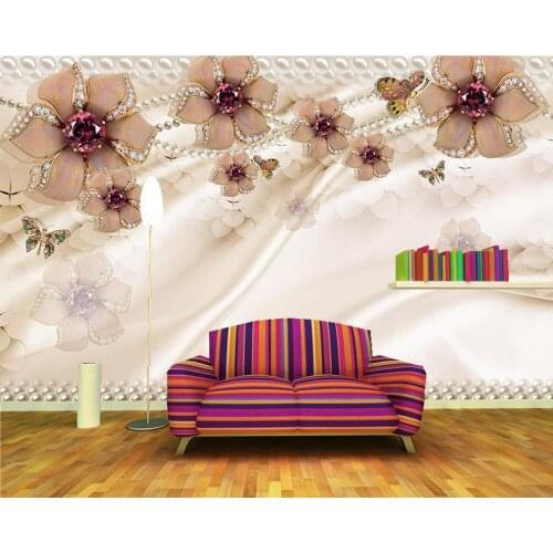 European style luxury diamond jewelry 3d wallpaper papel de parede,living room sofa TV wall bedroom wall papers home decor mural