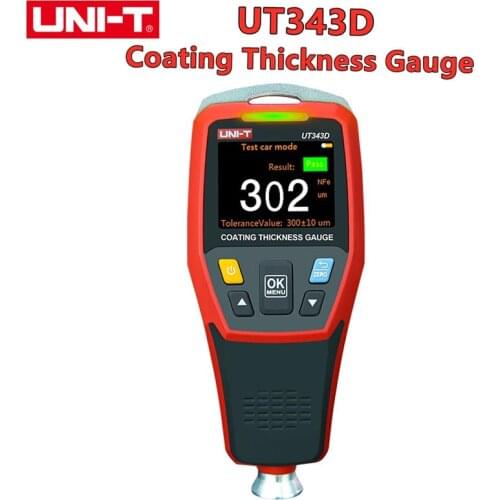 UNI-T UT343D AUTO Metal Coating Thickness Gauge FE/NFE auto Recognition Single-point Multi-point Quick Judgment Prompt