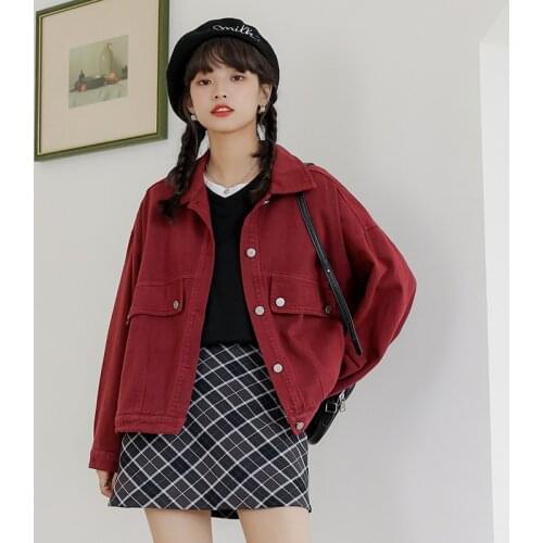Vintage Style Denim Jacket Women 2021 nian Spring and Autumn New Style Korean-style Loose Versatile Long Sleeve