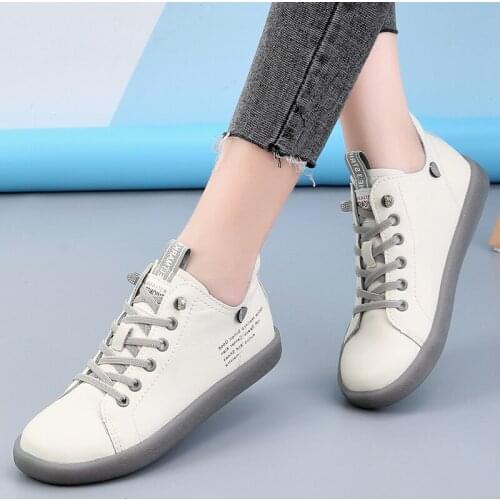 2021 Fashion Womens Genuine Leather Boots Ankle Boots Ladies Platform Shoes Woman Lace Up Beige Sneakers Designer zapatos mujer
