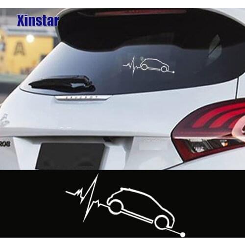 2pcs Car windows sticker For Peugeot 208