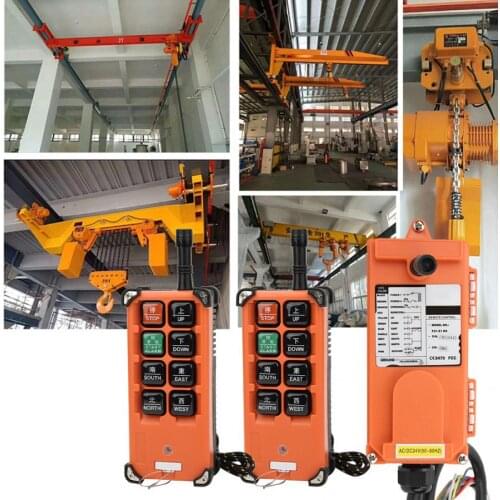 2Pcs Transmitter + 1Pc Receiver Wireless Industrial Remote Control 24V for Hoist Crane Lifting Transmitter