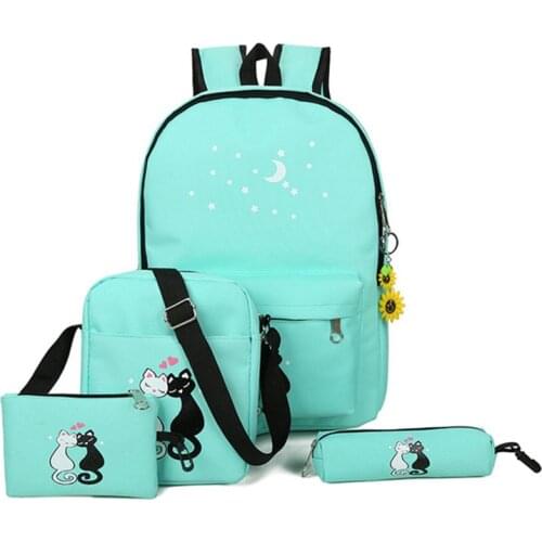 2018 fashion cute cartoon school bags for girls high quality canvas schoolbag kids backpack Large capacity travel backpacks