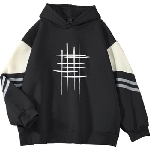 2021 autumn/winter new style popular flower Korean casual loose contrast color hoodie tops for men and women