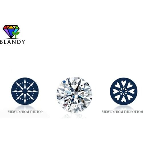 8 Hearts and 8 Arrows White Cubic Zirconia 50~80mm Round European Star Cut CZ Stone Synthetic Gems For DIY Jewelry