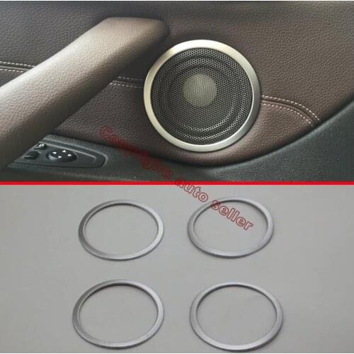 ABS Pearl Chrome Inside Interior Door Speaker Around Cover Trim For BMW F48 X1 2016 2017