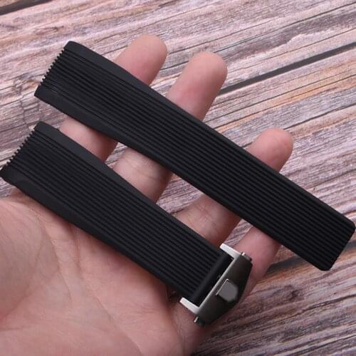 Watch Accessories Band Fit TAG HEUER GRAND CARRERA AQUARACER Men Watch Strap Waterproof Rubber Silicone Watch Bracelet Chain