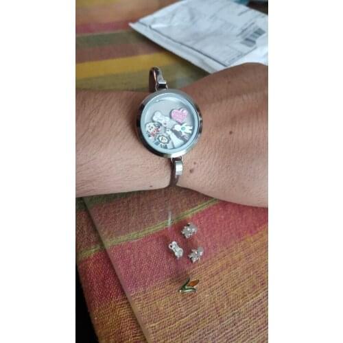 Bracelet bangle 316L Stainless Steel Locket Bracelet Diffuser locket twist screw Locket Perfume bangle bracelet 10Pads Done bone