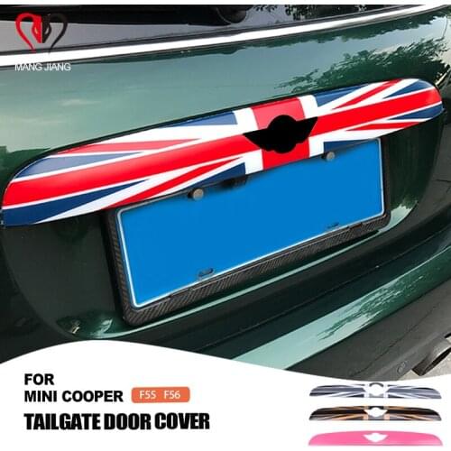 Car Outdoor Trunk Trim Lid Tailgate Door Handle Strip Protective Cover Sticker For mini cooper F55 F56 Car-styling Accessories