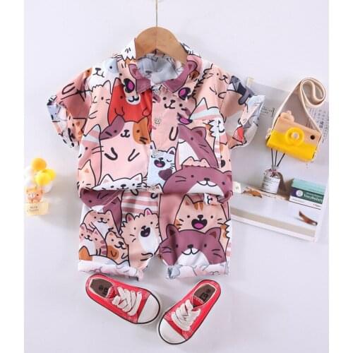 New Spring Autumn Children Clothing Sets Baby Boys Cotton Dinosaur T-Shirt Pants 2Pcs/Set Toddler Sports Costume Kids Tracksuits