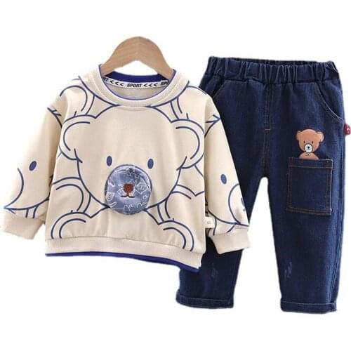 New Autumn Baby Boy Clothes Children Girls Cartoon T Shirt Pants 2Pcs/Sets Toddler Casual Costume Spring Kids Cotton Sportswear