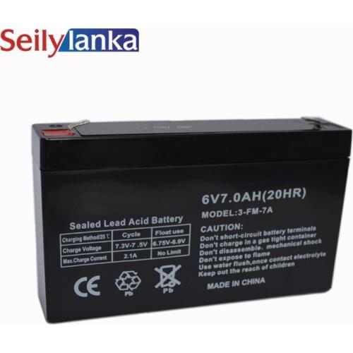 6V 7.0AH Battery Sealed Storage Batteries Lead Acid Rechargeable for Children Electric Car Electronic Said Emergency Lights
