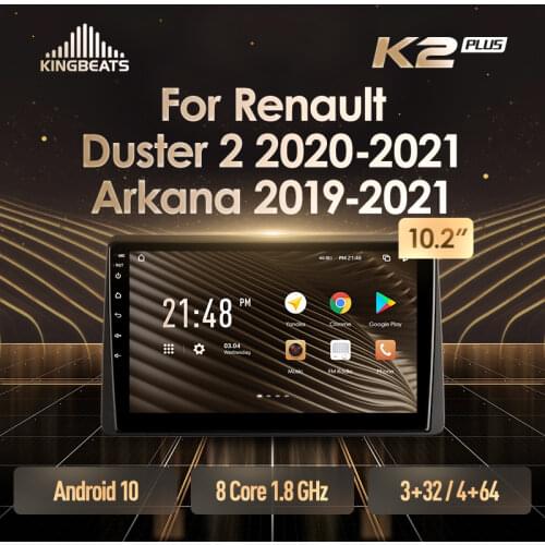 KingBeats Android 10 Octa-Core head unit HU 4G in Dash Car Radio Multimedia Video Player Navigation GPS For Renault Duster Arkana 2019 no dvd 2 din Double Din Android Car Stereo 2din