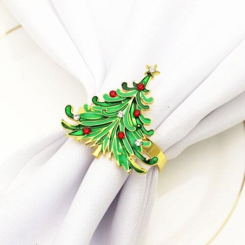 12pcs Christmas decoration napkin buckle Christmas tree napkin ring cloth ring