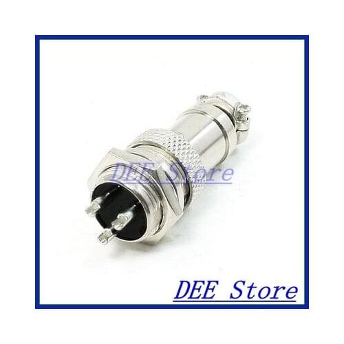 Panel Mount Universal Aviation Connector Plug 16mm Screw 3Pin