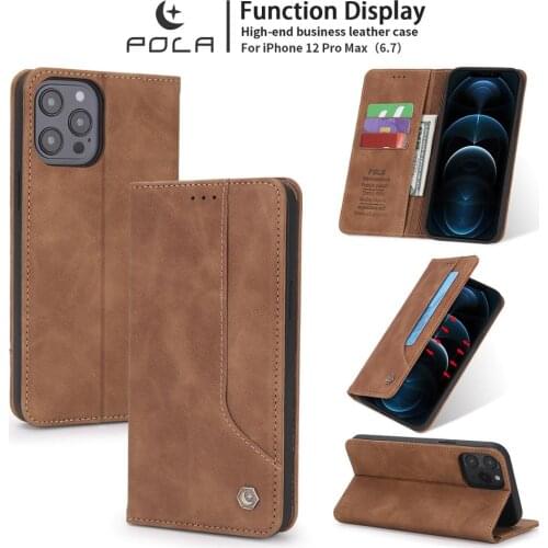 Retro Multifunctional Flip Leather Case For IPhone 11 12 Pro Max XS XR Case Unique Magnet Design Stand Case Cover