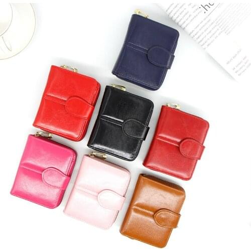 MONNET CAUTHY 2020 New Short Wallet Casual Soft PU Multi Card Slot One Fold Wallet Solid Color Brown Blue Red Black Coin Purse