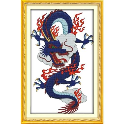Joy Sunday Dragon pattern decoration stamped Counted Cross Stitch 11CT14CT Cross Stitch Chinese Cross Stitch Kits for Embroidery