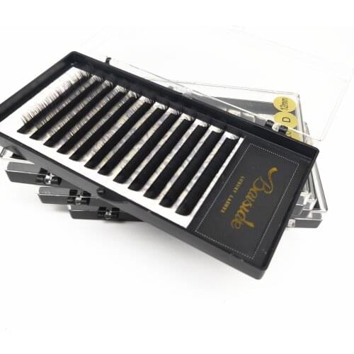 False Eyelash 12 Lines/Tray Silk Cilios Soft Individual Eye lash Extensions Baiside