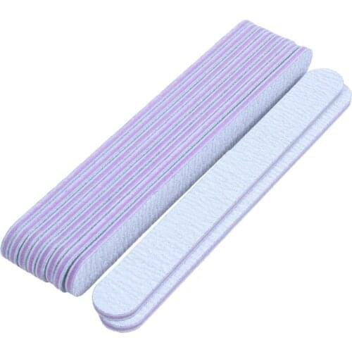 NEW-Nail Files Double Sided 180/100 Grit GREY Straight Emery Board