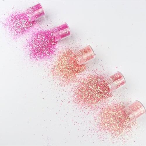 Charm Pigment Nail Art Glitter Sequin Pink Holographic Nails Accessories Powder Glitter Chameleon Effect Manicure Decoration10ml