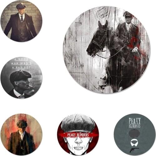 Peaky Blinders Tommy Shelby vintage Cute Icons Pins Badge Decoration Brooches Metal Badges For Backpack Decoration