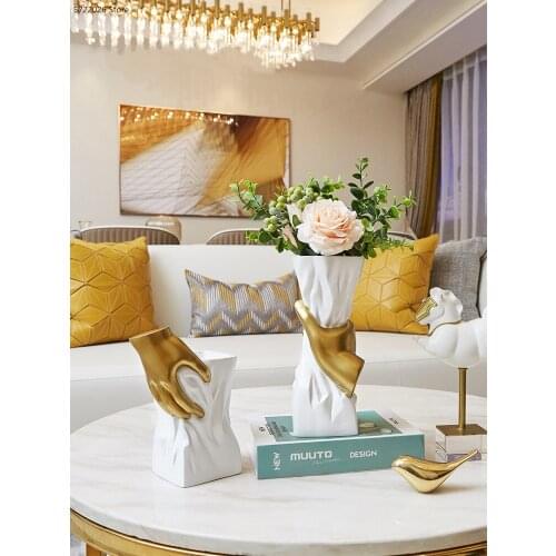Simple modern vase decoration home decoration creative living room desk flower arrangement accessories table decoration vase