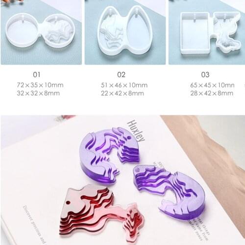 Transparent Silicone Mould Dried Flower Resin Decorative Craft Diy Splice Island Mountain Mold Epoxy Resin Molds For Jewelry