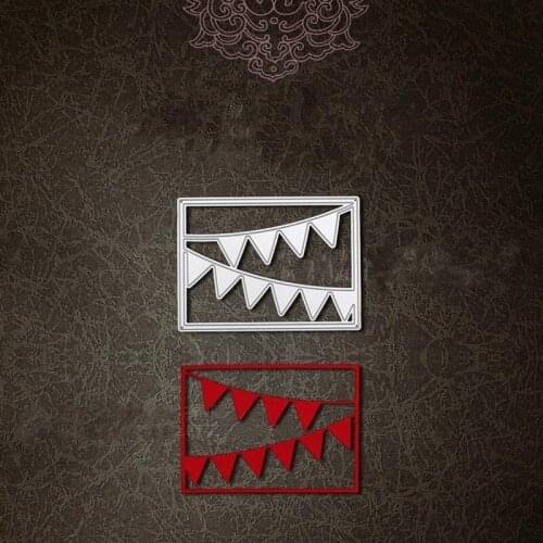 Flag Frame metal die cutting dies scrapbooking embossing folder suit for cutting machine